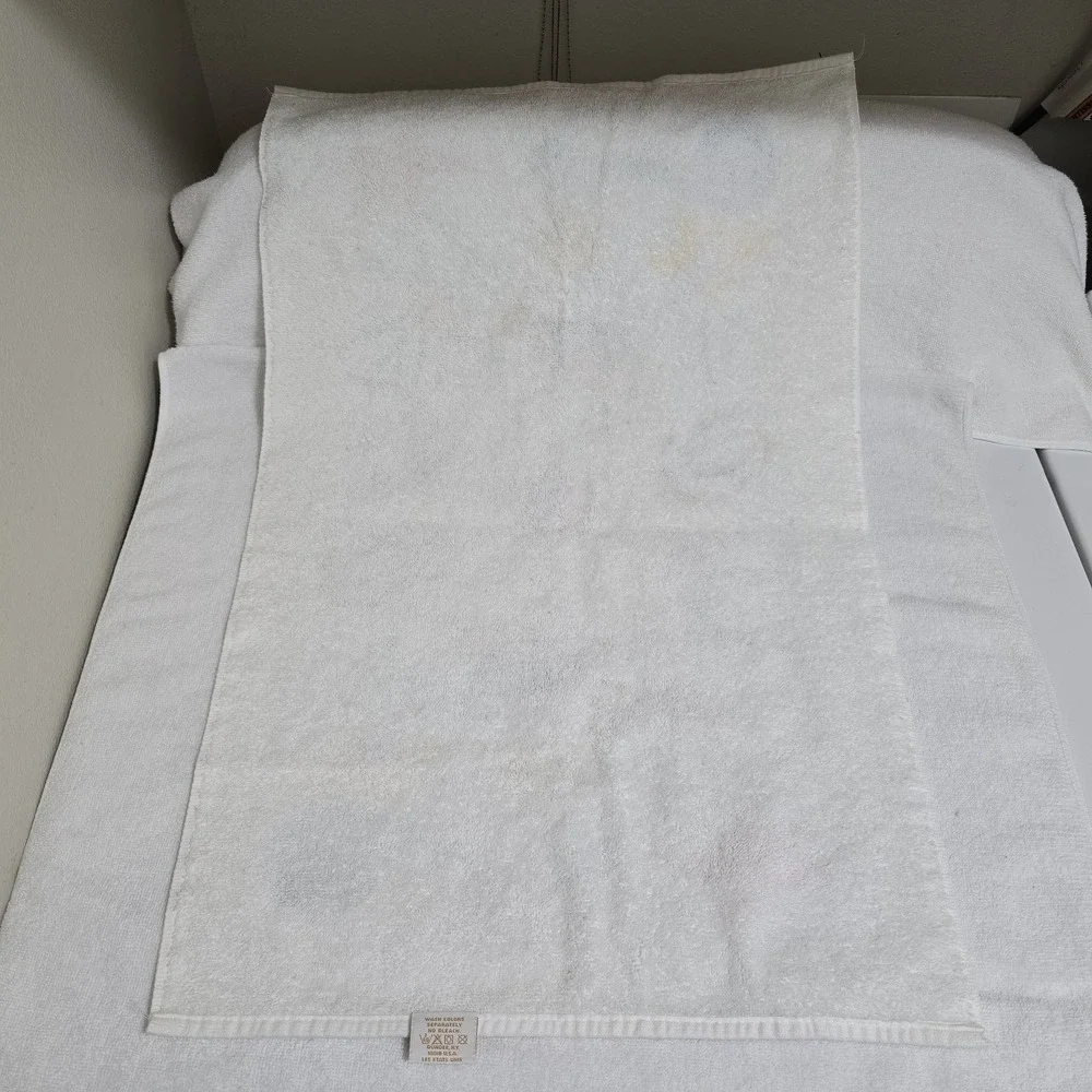 Vintage Dundee USA Tropical Fish Terrycloth Towel Set 2-Piece 1980s-90s